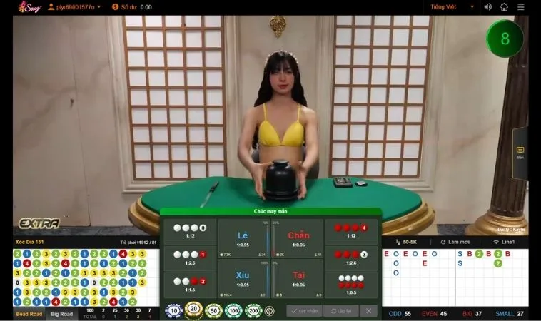 Soi Cầu Xóc Đĩa Tại Luck8 Chuẩn Xác Bắt Trọn Mọi Phiên Cược 2 Chơi Xóc Đĩa Tại Luck8 cùng dealer xinh đẹp, nóng bỏng