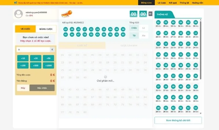 Hướng Dẫn Chơi Game Nhanh Keno Tại Luck8 Trúng Lớn Mỗi Ngày 1 Keno Tại Luck8