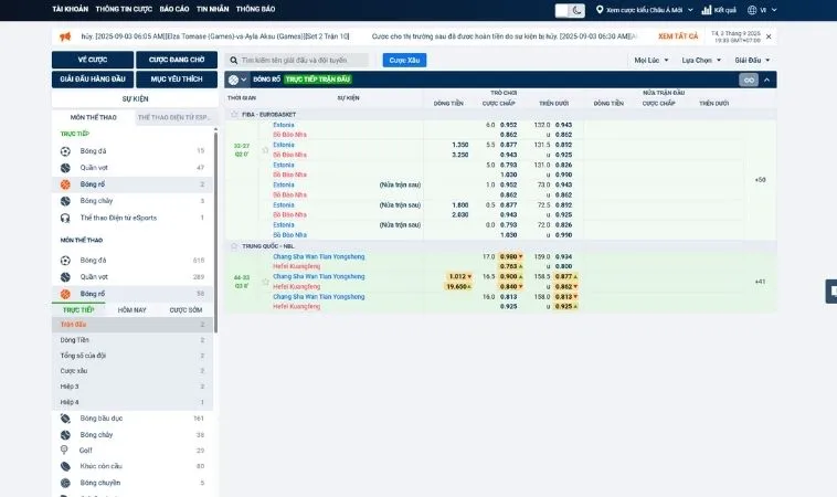 Tìm Hiểu Cá Cược Bóng Rổ Luck8 Chinh Phục Kèo NBA Cực Dễ 2 Giao diện đặt kèo cá cược bóng rổ Luck8